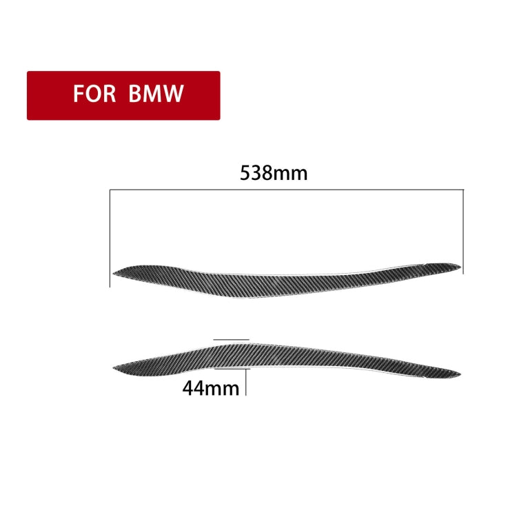 2 PCS / Set Carbon Fiber Car Lamp Eyebrow Decorative Sticker for BMW X5/E70 2010-2012, Drop Glue Version - Lamp Decoration by PMC Jewellery | Online Shopping South Africa | PMC Jewellery | Buy Now Pay Later Mobicred