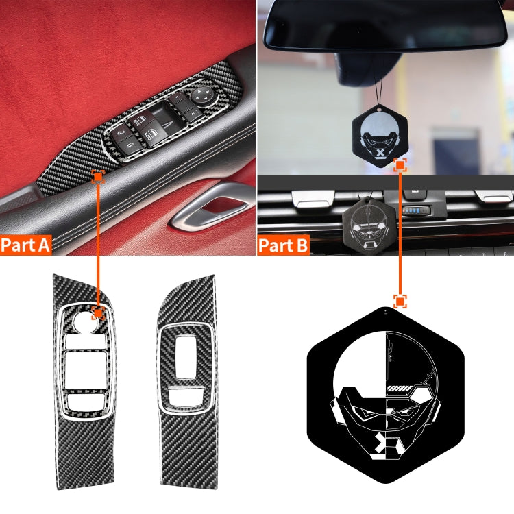 Carbon Fiber Car Window Lift Set Decorative Sticker for Dodge Challenger 2015 to Now, Left Driving - Car Interior Mouldings by PMC Jewellery | Online Shopping South Africa | PMC Jewellery | Buy Now Pay Later Mobicred