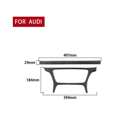 2 PCS / Set Carbon Fiber Car Central Control CD Outside Frame Decorative Sticker for Audi Q3 2013-2018,Left Drive - Car Interior Mouldings by PMC Jewellery | Online Shopping South Africa | PMC Jewellery | Buy Now Pay Later Mobicred