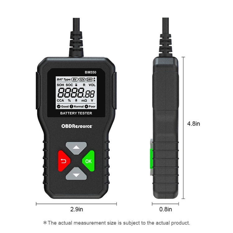 BM550 6V / 12V / 24V 3 in 1 Battery Tester Analyzer Battery Life Detector - Electronic Test by PMC TechLife | Online Shopping South Africa | PMC TechLife | Buy Now Pay Later Mobicred