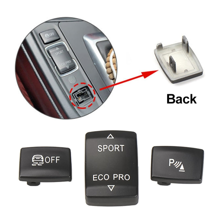 For BMW 3 Series Left Driving Car Central Control Multi-function Radar Button 6131 9252 912(Black) - free shipping - PMC TechLife - Order now!