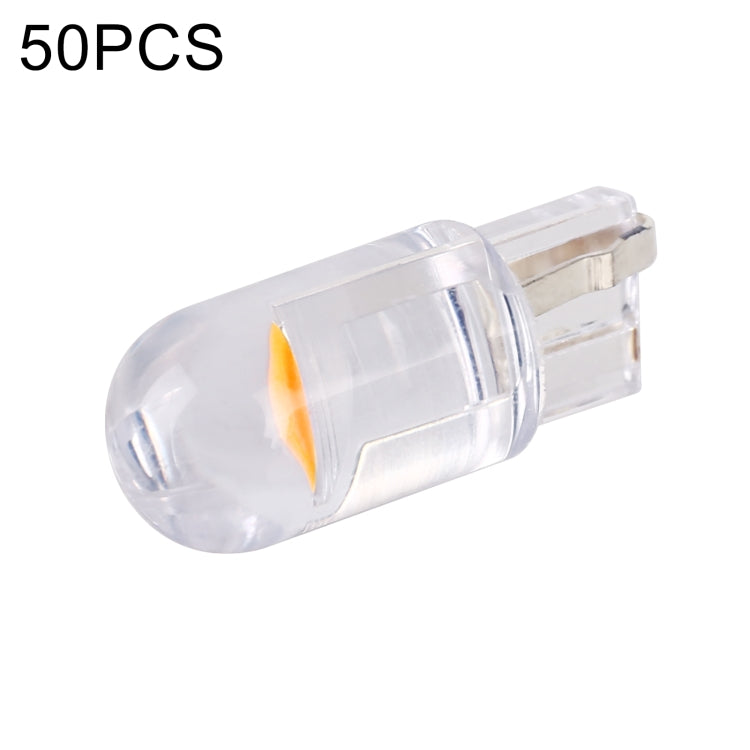 50pcs T10 DC24V / 0.36W / 0.03A Car Clearance Light COB Lamp Beads (Yellow Light) - Clearance Lights by PMC Jewellery | Online Shopping South Africa | PMC Jewellery | Buy Now Pay Later Mobicred