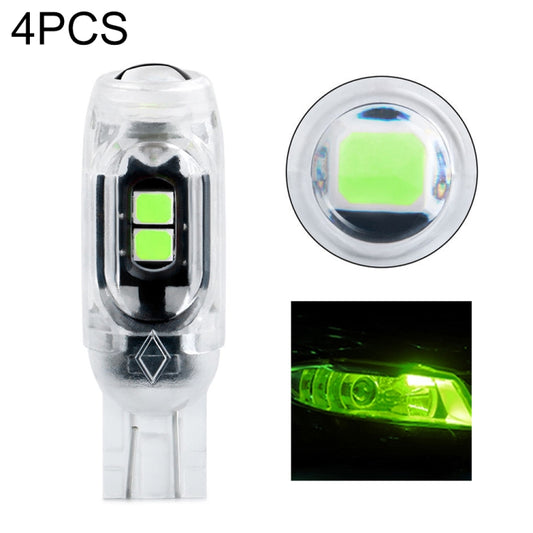 4pcs T10 DC12V /  0.84W / 0.07A / 150LM Car Clearance Light 5LEDs SMD-3030 Lamp Beads with lens (Green Light) - Clearance Lights by PMC Jewellery | Online Shopping South Africa | PMC Jewellery