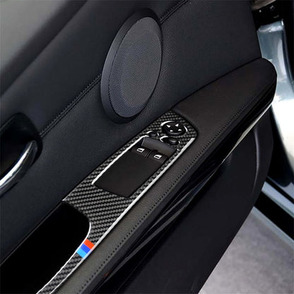 2 PCS Three Color Carbon Fiber Car Left Driving Lifting Panel Decorative Sticker for BMW E92 2005-2012, Diameter: 40.4cm - Car Interior Mouldings by PMC Jewellery | Online Shopping South Africa | PMC Jewellery | Buy Now Pay Later Mobicred