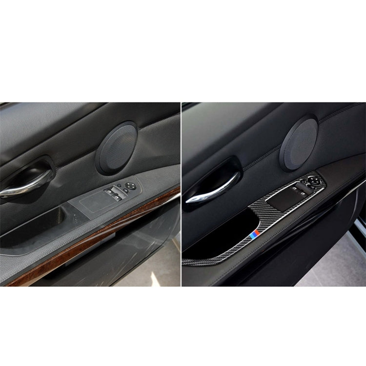 2 PCS Three Color Carbon Fiber Car Left Driving Lifting Panel Decorative Sticker for BMW E92 2005-2012, Diameter: 40.4cm - Car Interior Mouldings by PMC Jewellery | Online Shopping South Africa | PMC Jewellery | Buy Now Pay Later Mobicred