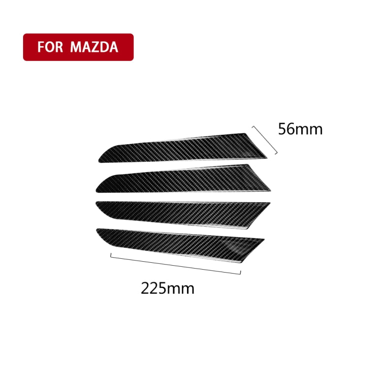 Car Carbon Fiber Door Panel Decorative Sticker for Mazda CX-5 2017-2018, Left and Right Drive Universal - Car Interior Mouldings by PMC Jewellery | Online Shopping South Africa | PMC Jewellery | Buy Now Pay Later Mobicred