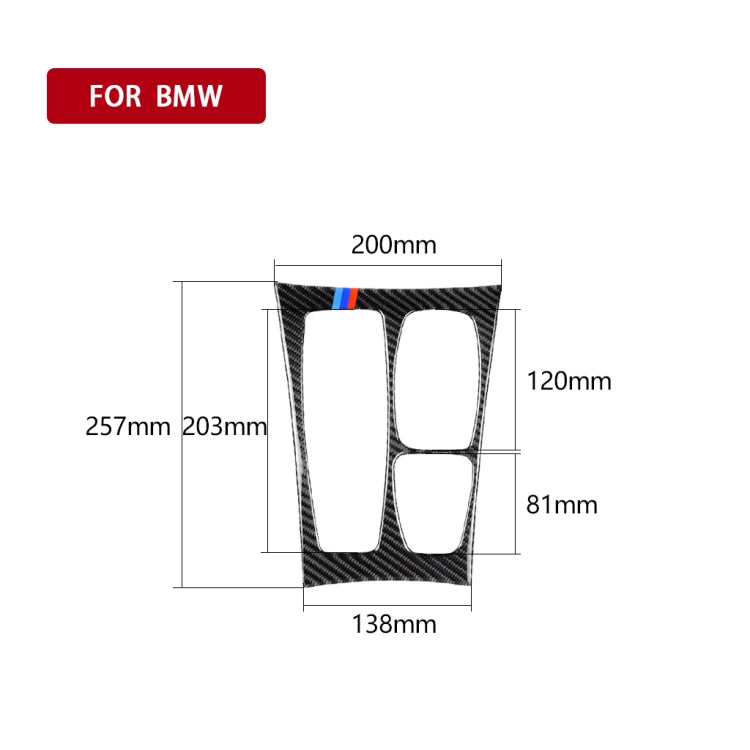 Car Carbon Fiber Tricolor Gear Panel Decorative Sticker for BMW X5 2008-2013 / X6 2009-2014, High Configuration Left Drive - Car Interior Mouldings by PMC Jewellery | Online Shopping South Africa | PMC Jewellery | Buy Now Pay Later Mobicred