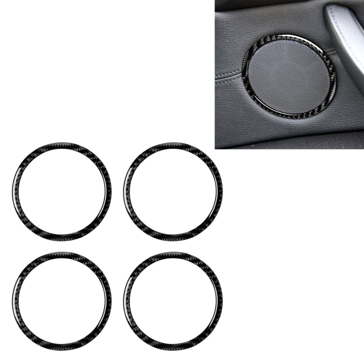 4 in 1 Car Carbon Fiber Solid Color Horn Ring Decorative Sticker for BMW 2008-2013 E70 / 2008-2014 E71, Left and Right Drive Universal - Car Interior Mouldings by PMC Jewellery | Online Shopping South Africa | PMC Jewellery | Buy Now Pay Later Mobicred