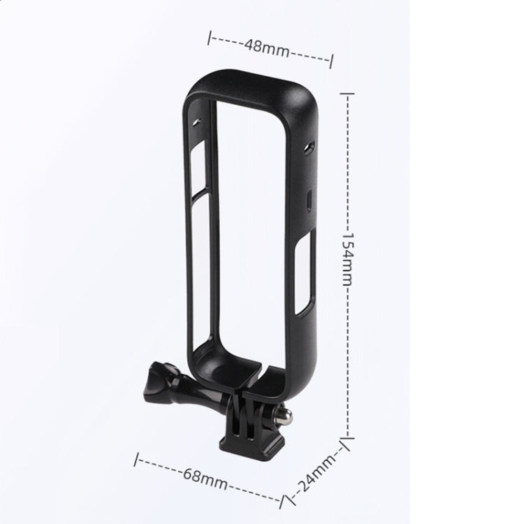 For Insta360 X4  PC Plastic Protective Frame with Adapter Mount & Screw (Black) - Mount & Holder by PMC Jewellery | Online Shopping South Africa | PMC Jewellery | Buy Now Pay Later Mobicred