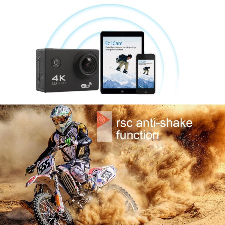 F60 2.0 inch Screen 170 Degrees Wide Angle WiFi Sport Action Camera Camcorder with Waterproof Housing Case, Support 64GB Micro SD Card(Blue) - Other Camera by PMC Jewellery | Online Shopping South Africa | PMC Jewellery | Buy Now Pay Later Mobicred