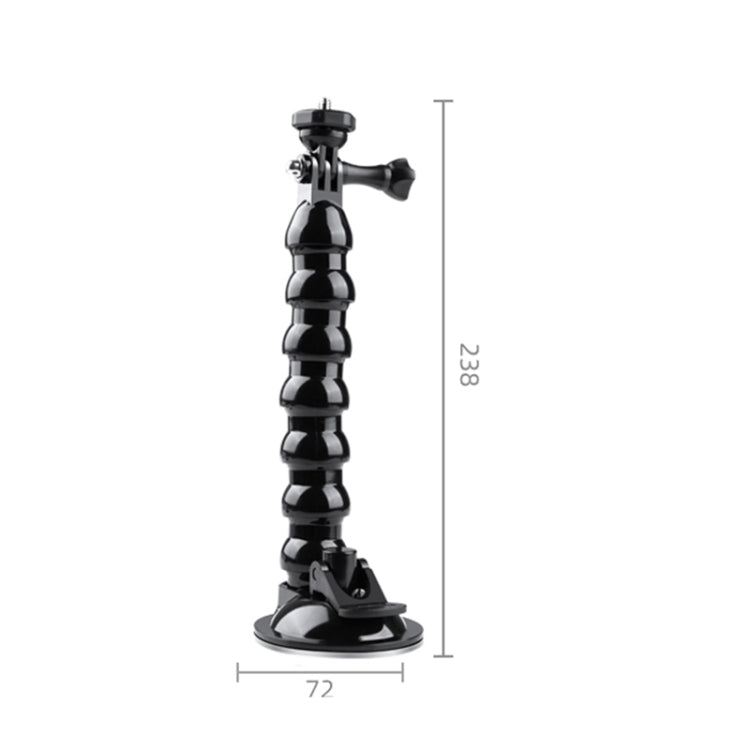 Extended Suction Cup Jaws Flex Clamp Mount with Cold Shoe Phone Clamp (Black) - Holder by PMC TechLife | Online Shopping South Africa | PMC TechLife | Buy Now Pay Later Mobicred