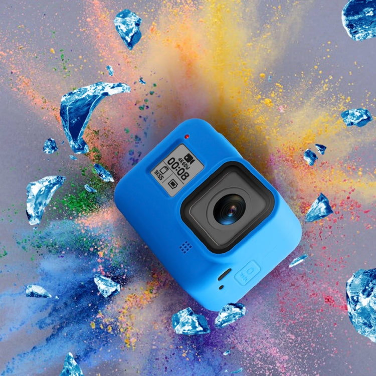 Silicone Protective Case Cover with Wrist Strap for GoPro HERO8 Black(Blue) - Silicone Cases by RUIGPRO | Online Shopping South Africa | PMC TechLife | Buy Now Pay Later Mobicred