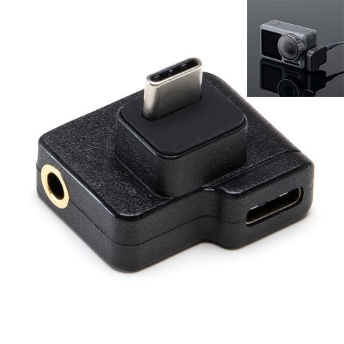3.5mm + USB-C / Type-C to USB-C / Type-C Mic Mount Microphone Charging Audio Connector Adapter for DJI OSMO Action -  by PMC Jewellery | Online Shopping South Africa | PMC Jewellery | Buy Now Pay Later Mobicred