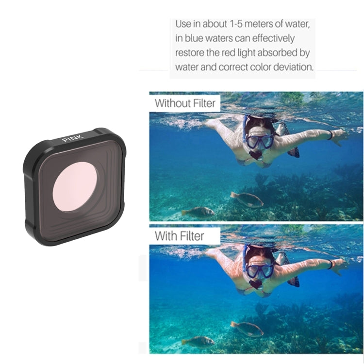 JSR KB Series Diving (Red Magenta Pink) Color Lens Filter for GoPro HERO10 Black / HERO9 Black - Lens Filter by JSR | Online Shopping South Africa | PMC Jewellery | Buy Now Pay Later Mobicred