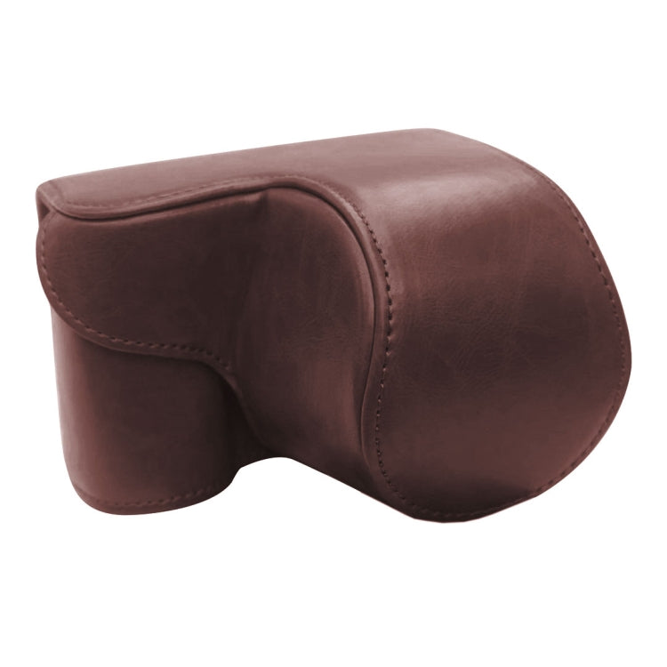Full Body Camera PU Leather Case Bag for Sony ZV-E10(Coffee) - free shipping - PMC TechLife - Order now!