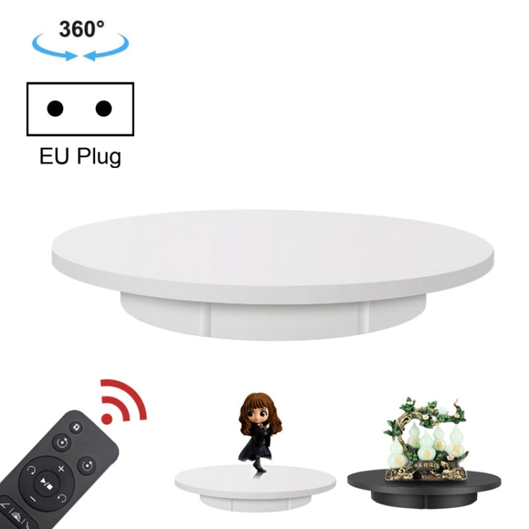 42cm Electric Rotating Display Stand Video Shooting Props Turntable, Load: 100kg, Plug-in Power, EU Plug(White) -  by PMC TechLife | Online Shopping South Africa | PMC TechLife | Buy Now Pay Later Mobicred