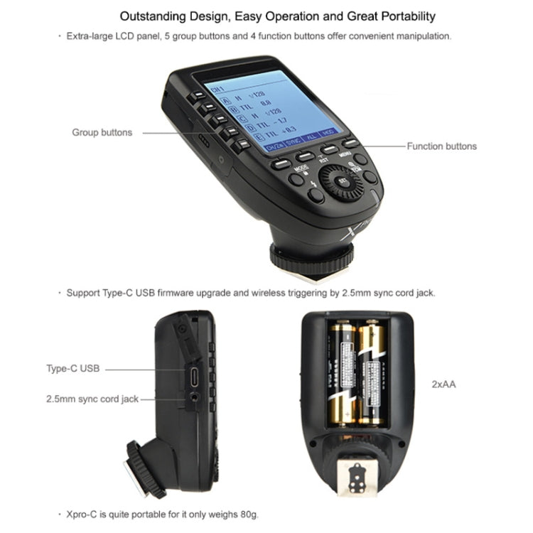 Godox Xpro-S TTL Wireless Flash Trigger for Sony (Black) - free shipping - PMC TechLife - Order now!