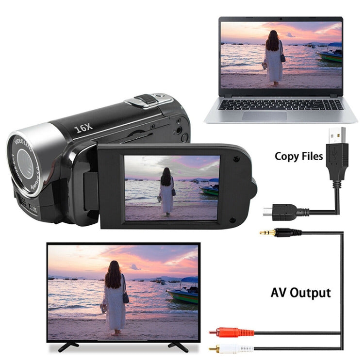 16X Digital Zoom HD 16 Million Pixel Home Travel DV Camera, AU Plug (Black) - Video Cameras by PMC TechLife | Online Shopping South Africa | PMC TechLife | Buy Now Pay Later Mobicred