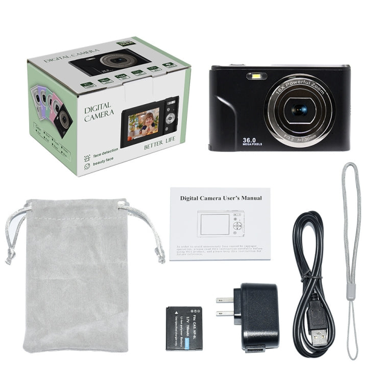 DC311 2.4 inch 36MP 16X Zoom 2.7K Full HD Digital Camera Children Card Camera, AU Plug (Silver) - Children Cameras by PMC Jewellery | Online Shopping South Africa | PMC Jewellery | Buy Now Pay Later Mobicred