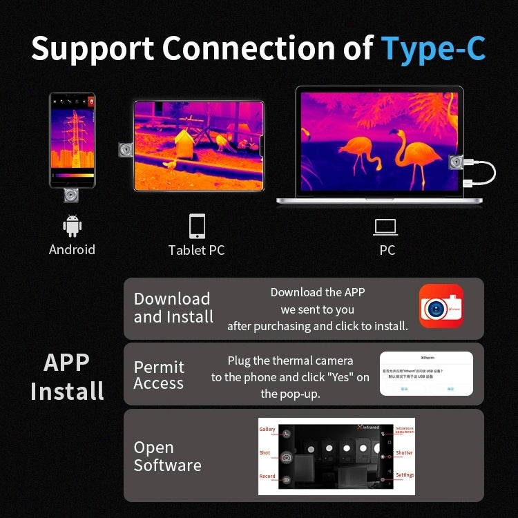 InfiRay T2L Type-C Phone Infrared Thermal Imager Monocular Hunting Detector Night Vision Camera - Thermal Cameras by InfiRay | Online Shopping South Africa | PMC Jewellery | Buy Now Pay Later Mobicred