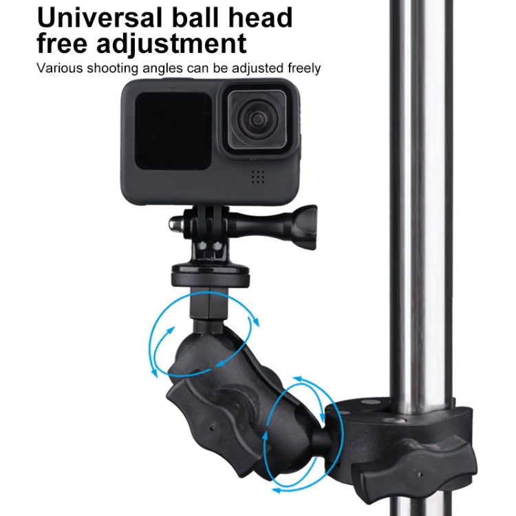 Extended Version 360 Rotation Adjustable Action Camera Bike Motorcycle Handlebar Holder (Black) - Bicycle Handlebar Mount by PMC TechLife | Online Shopping South Africa | PMC TechLife | Buy Now Pay Later Mobicred