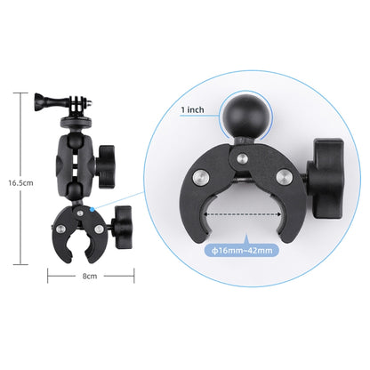 360 Rotation Adjustable Action Camera Clamp Plier Base Holder with Phone Clamp (Black) - Bicycle Handlebar Mount by PMC Jewellery | Online Shopping South Africa | PMC Jewellery | Buy Now Pay Later Mobicred