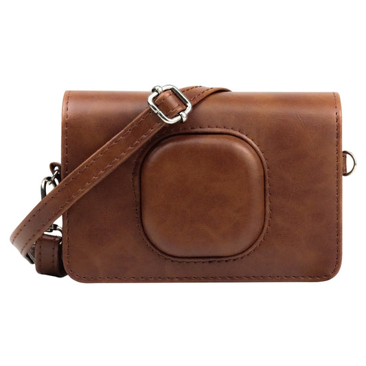 For Kodak Mini Shot2 C210 instax Full Body Camera PU Leather Case Bag with Strap(Brown) - Leather Bag by PMC Jewellery | Online Shopping South Africa | PMC Jewellery | Buy Now Pay Later Mobicred