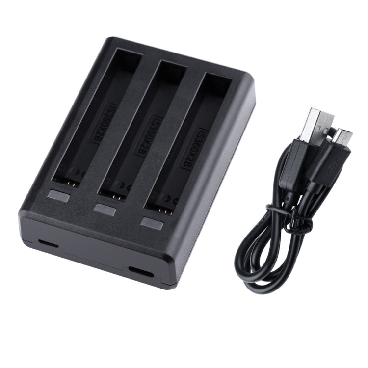 Tri-Slot Batteries Fast Charger for Insta360 One X2(Black) - Others by PMC Jewellery | Online Shopping South Africa | PMC Jewellery | Buy Now Pay Later Mobicred