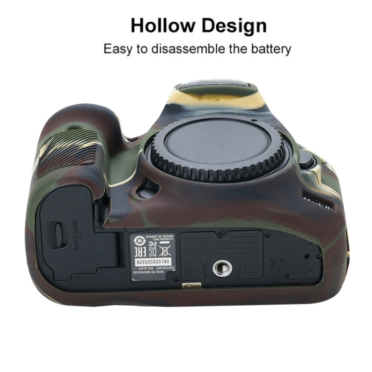 For Canon EOS 7D Mark II Soft Silicone Protective Case (Camouflage) - Protective Case by PMC TechLife | Online Shopping South Africa | PMC TechLife | Buy Now Pay Later Mobicred