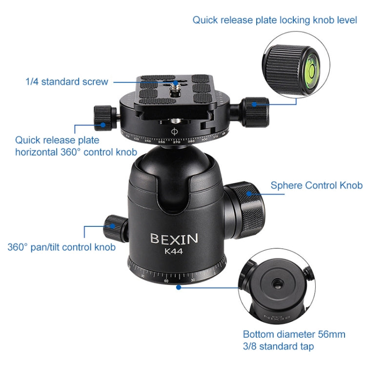 BEXIN RC294 Portable Collapsible Carbon Fiber Camera Tripod - free shipping - PMC TechLife - Order now!