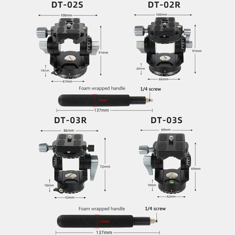 BEXIN DT-03R/S 720 Degree Panorama Heavy Duty Tripod Action Fluid Drag Head with Quick Release Plate - Tripod Heads by BEXIN | Online Shopping South Africa | PMC Jewellery | Buy Now Pay Later Mobicred