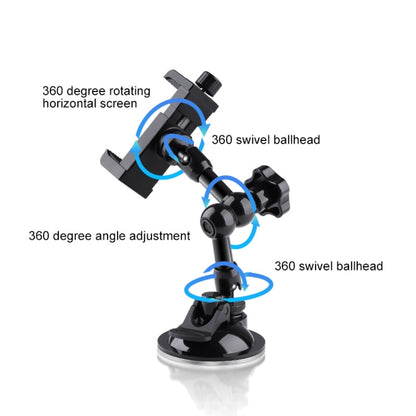 37cm Single Suction Cup Articulating Friction Magic Arm Phone Clamp Mount(Black) - Holder by PMC Jewellery | Online Shopping South Africa | PMC Jewellery | Buy Now Pay Later Mobicred