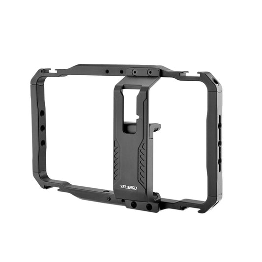 YELANGU LW-B01-1 Vlogging Live Broadcast Smartphone Video Rig Metal Cage (Black) - Camera Cage by YELANGU | Online Shopping South Africa | PMC Jewellery | Buy Now Pay Later Mobicred