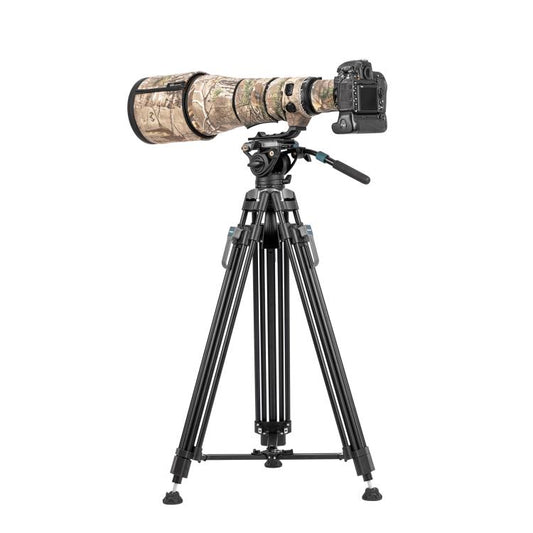 Fotopro DV-3A Pro Heavy-Duty Fluid Head Video Tripod Professional Aluminum Tripod (Black) - Tripods by Fotopro | Online Shopping South Africa | PMC Jewellery | Buy Now Pay Later Mobicred