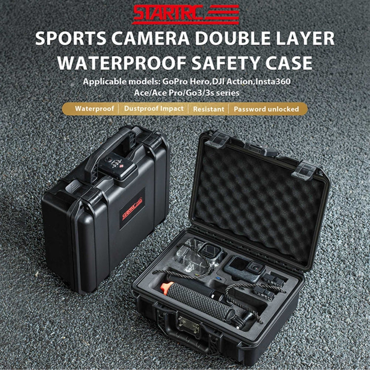 STARTRC DIY Combination Lock Waterproof Dual-layer Suitcase Storage Box (Black) - free shipping - PMC TechLife - Order now!