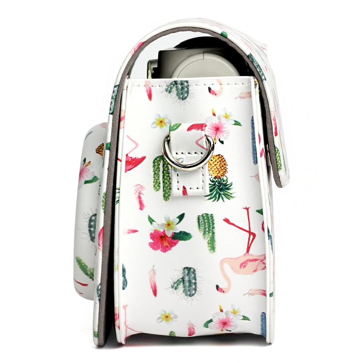 Flamingo Cactus Pattern PU Leather Protective Camera Case Bag For FUJIFILM Instax Mini 7S / 7C Camera - free shipping - PMC TechLife - Order now!