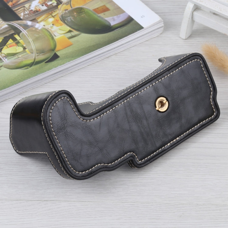 1/4 inch Thread PU Leather Camera Half Case Base for FUJIFILM GFX 50S (Black) - free shipping - PMC TechLife - Order now!