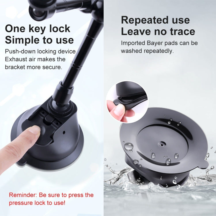 Single Suction Cup Articulating Friction Magic Arm Camera Mount (Black) - free shipping - PMC TechLife - Order now!