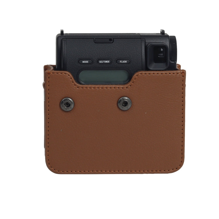 For Fujifilm Instax mini 99 Full Body Camera PU Leather Case Bag with Strap (Brown) - Leather Bag by PMC TechLife | Online Shopping South Africa | PMC TechLife | Buy Now Pay Later Mobicred