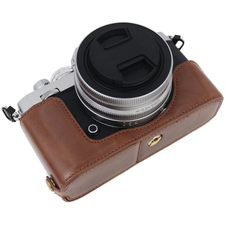 1/4 inch Thread PU Leather Camera Half Case Base for Nikon Z fc (Coffee) - Half Case by PMC TechLife | Online Shopping South Africa | PMC TechLife | Buy Now Pay Later Mobicred