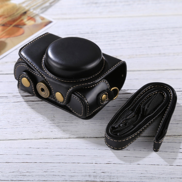 Full Body Camera PU Leather Camera Case Bag with Strap for Canon PowerShot G7 X Mark II (Black) - free shipping - PMC TechLife - Order now!