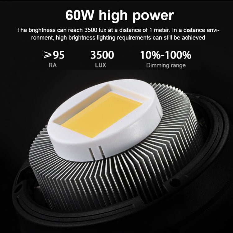 TRIOPO EX-60W Studio Flash Built-in Dissipate Heat System with EX-60III LED Single Light - free shipping - PMC TechLife - Order now!
