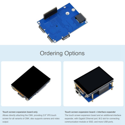 Waveshare 2.8 inch Touch Screen Expansion Fully Laminated Display For Raspberry Pi CM4 - Modules Expansions Accessories by WAVESHARE | Online Shopping South Africa | PMC Jewellery | Buy Now Pay Later Mobicred