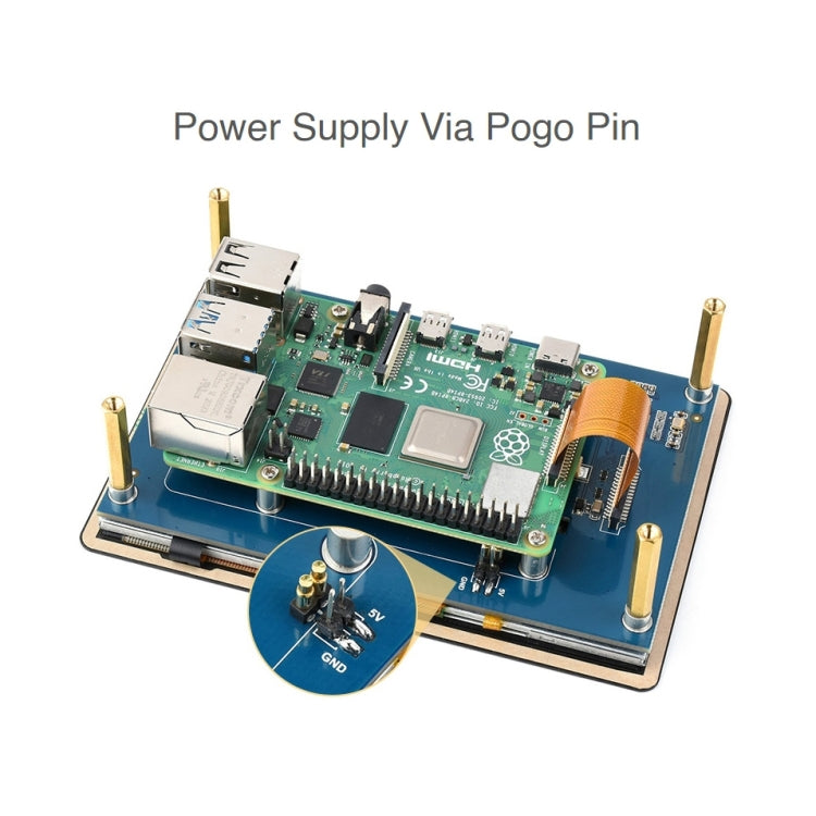 Waveshare 5 inch 800 x 480 Capacitive IPS Touch Display for Raspberry Pi, DSI Interface - free shipping - PMC TechLife - Order now!