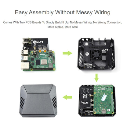 Waveshare Argon One Aluminum Case For Raspberry Pi 4, with Safe Power Button - Modules Expansions Accessories by WAVESHARE | Online Shopping South Africa | PMC Jewellery | Buy Now Pay Later Mobicred