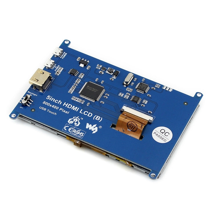 WAVESHARE 5 Inch HDMI LCD (B) 800x480 Touch Screen  for Raspberry Pi Supports Various Systems - LCD & LED Display Module by WAVESHARE | Online Shopping South Africa | PMC Jewellery | Buy Now Pay Later Mobicred