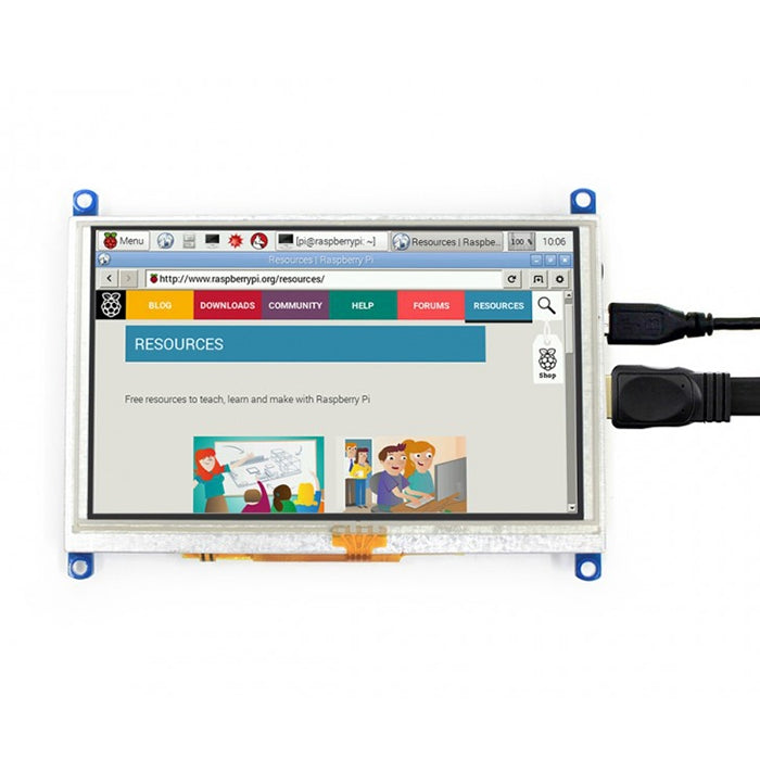 WAVESHARE 5 Inch HDMI LCD (G) 800x480 Touch Screen  for Raspberry Pi Supports Various Systems - LCD & LED Display Module by PMC Jewellery | Online Shopping South Africa | PMC Jewellery | Buy Now Pay Later Mobicred