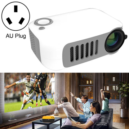 A2000 1080P Mini Portable Smart Projector Children Projector, AU Plug(White Grey) - Mini Projector by PMC Jewellery | Online Shopping South Africa | PMC Jewellery | Buy Now Pay Later Mobicred