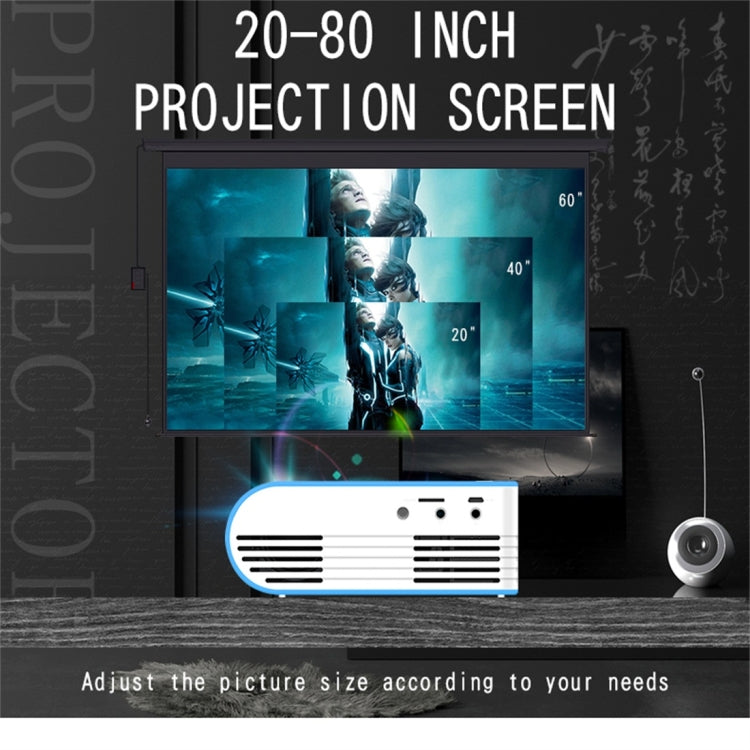 YG210 320x240 400-600LM Mini LED Projector Home Theater, Support HDMI & AV & SD & USB, General Version (Blue) - LED Projector by PMC Jewellery | Online Shopping South Africa | PMC Jewellery | Buy Now Pay Later Mobicred