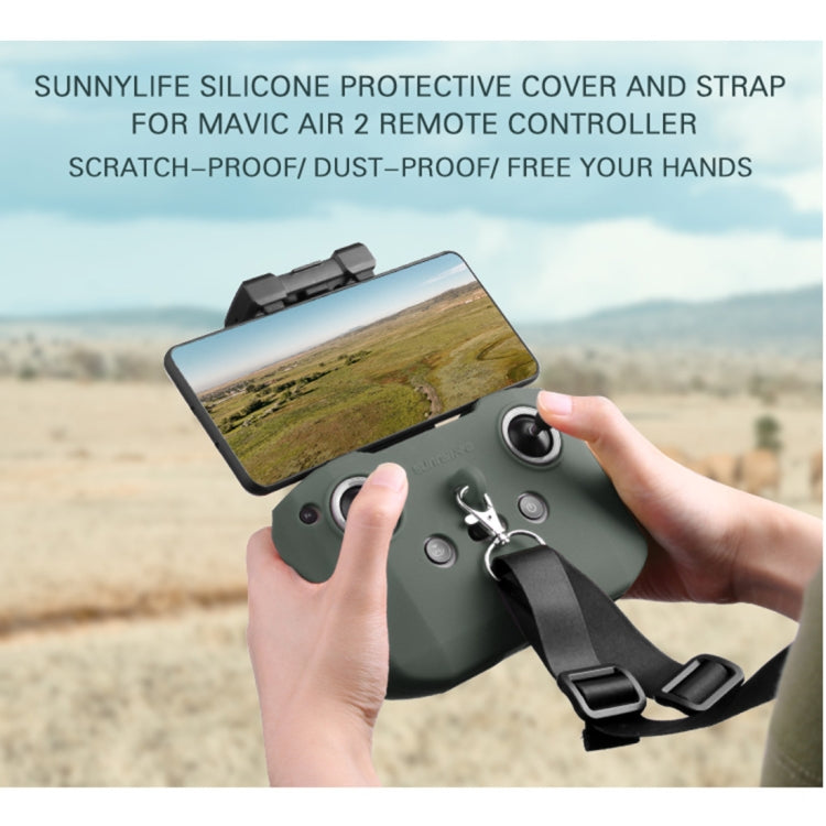 Sunnylife AIR2-Q9290 Remote Control Silicone Protective Case with lanyard for DJI Mavic Air 2 (Black) - Others by Sunnylife | Online Shopping South Africa | PMC Jewellery | Buy Now Pay Later Mobicred